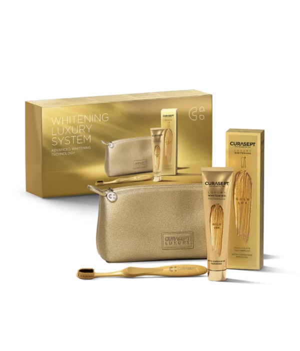 curasept luxury whitening gold set